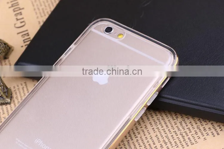 ultra-thin tpu cover with bumper frame case for iphone6 phone back cover for iphone mobile back cover