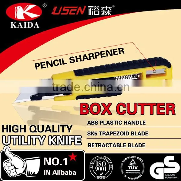 tool cutter Auto Retractable Safety Hook Blade Zinc Alloy Utility Cutter Knife