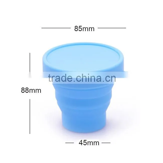Healthy life FDA grade silicone folding cup for gift collapsible silicone cup