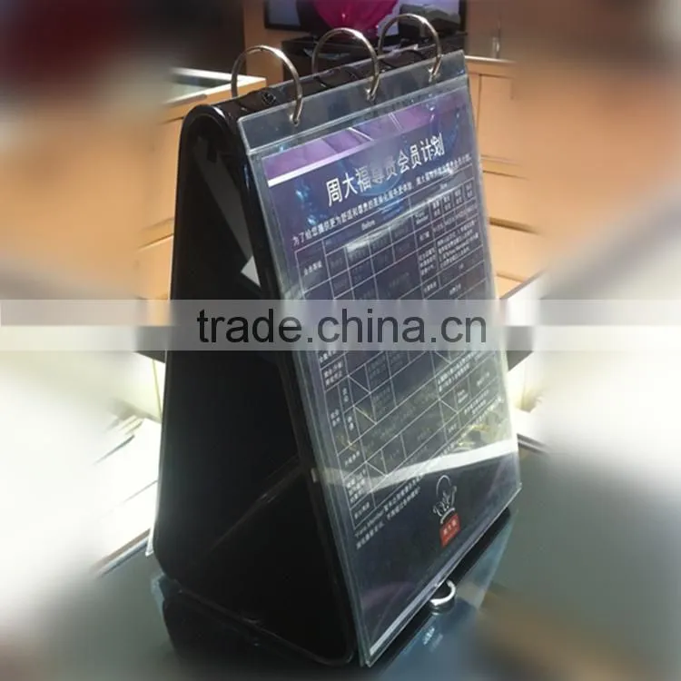 Acrylic calendar stand, plastic calendar stand, desk calendar plastic stand