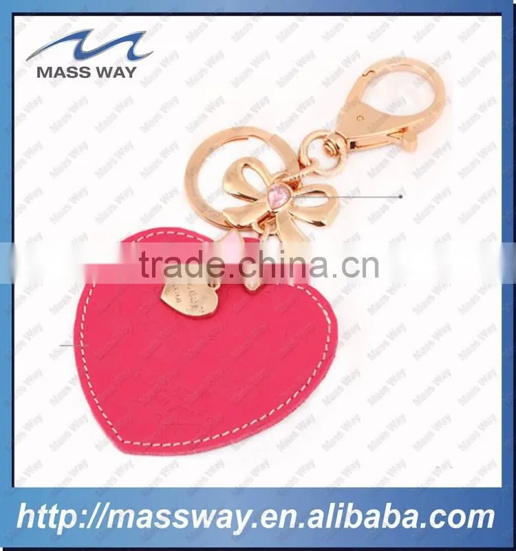 Customized oval shape custom metal leather key ring