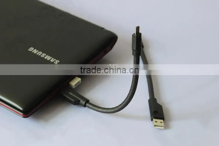 25/45/60cm Flexible Metal Micro USB Data Sync Charger Stand Holder Cable for Android phone Samsung iphone