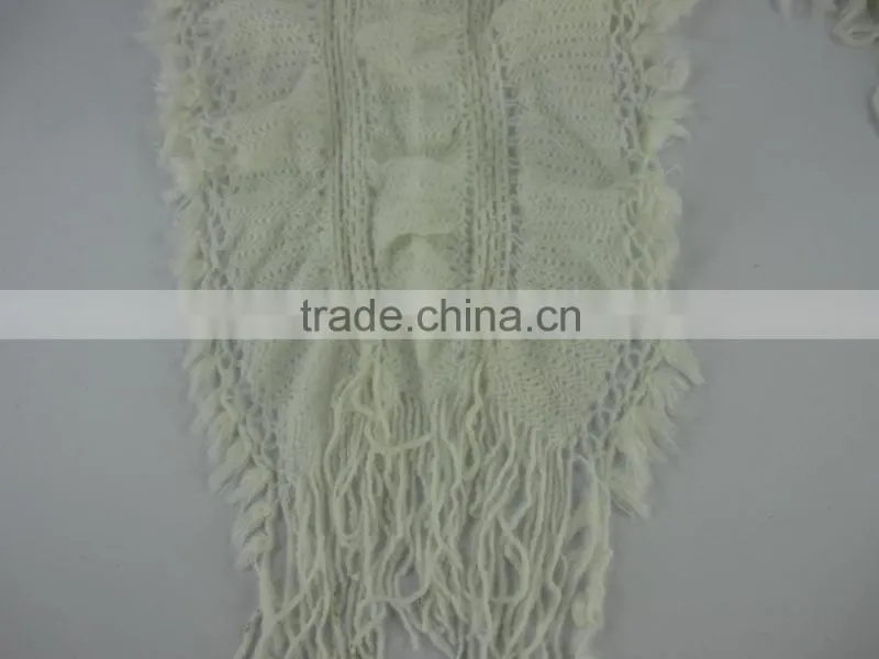 IN STOCK! wholesale cheap white elastic scarves with fringes
