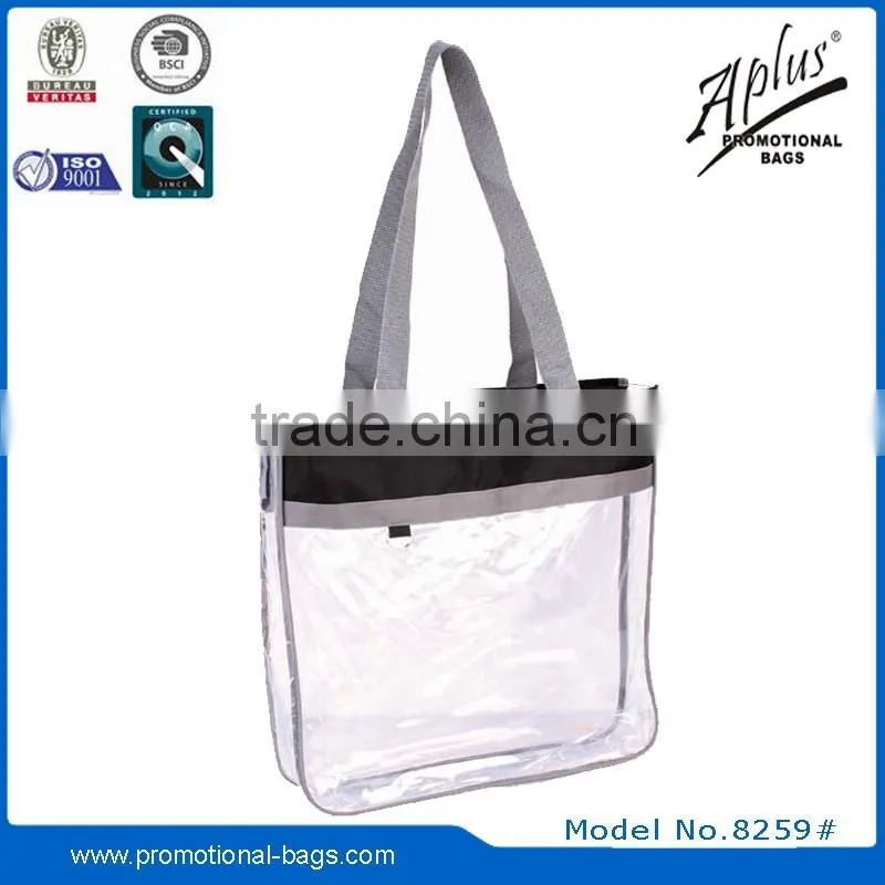2015 portable PVC custom felt tote bag bags with metal buckle
