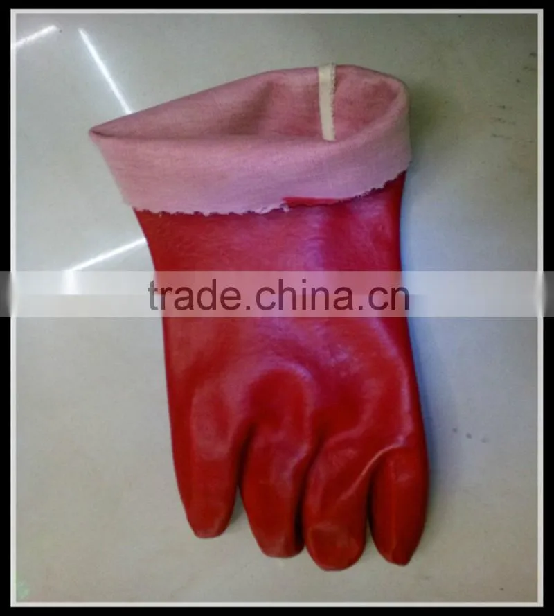 PVC red gloves china supplier