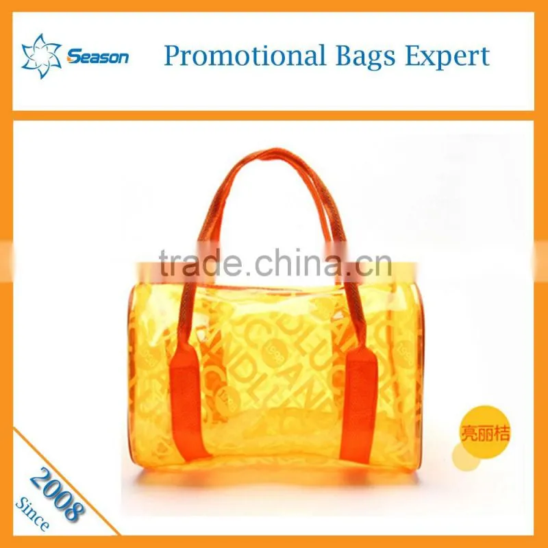 Wholesale transparent PVC beach bag utility tote bag bags cosmetic