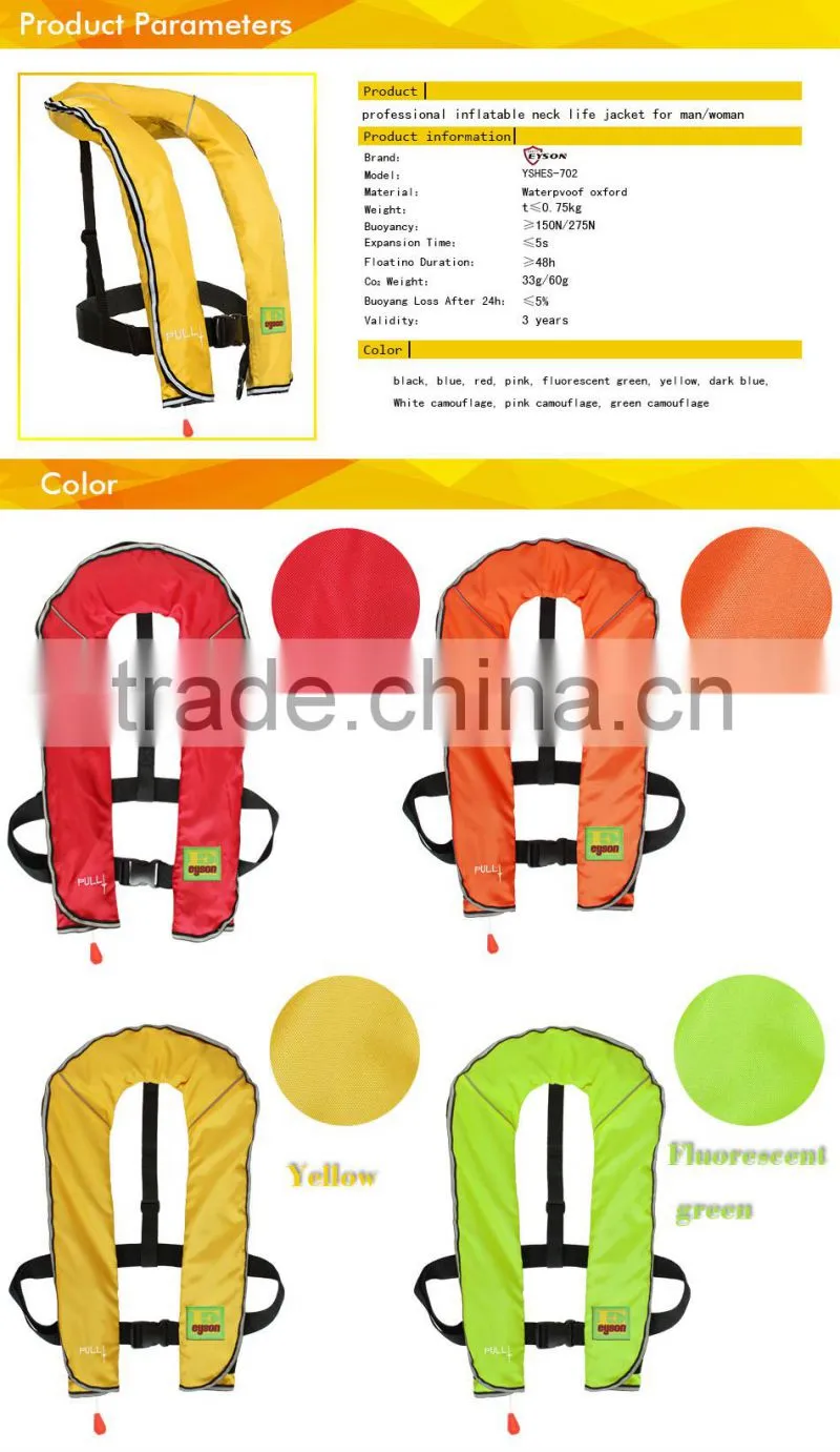 Hot-selling inflatable life jacket wholesale