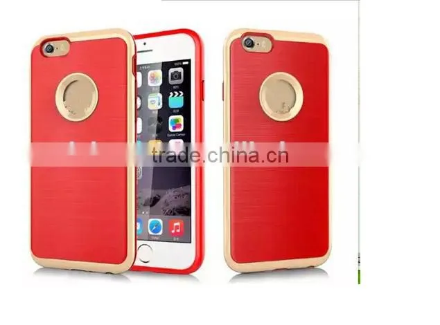 New Style Korea Motomo Cell Phone Case For Iphone6 6plus Brushed Metal Back Case Cover