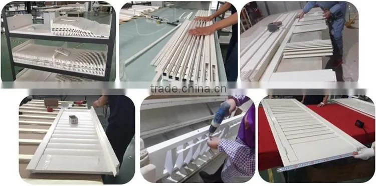 Classic white PVC plantation window louver shutter
