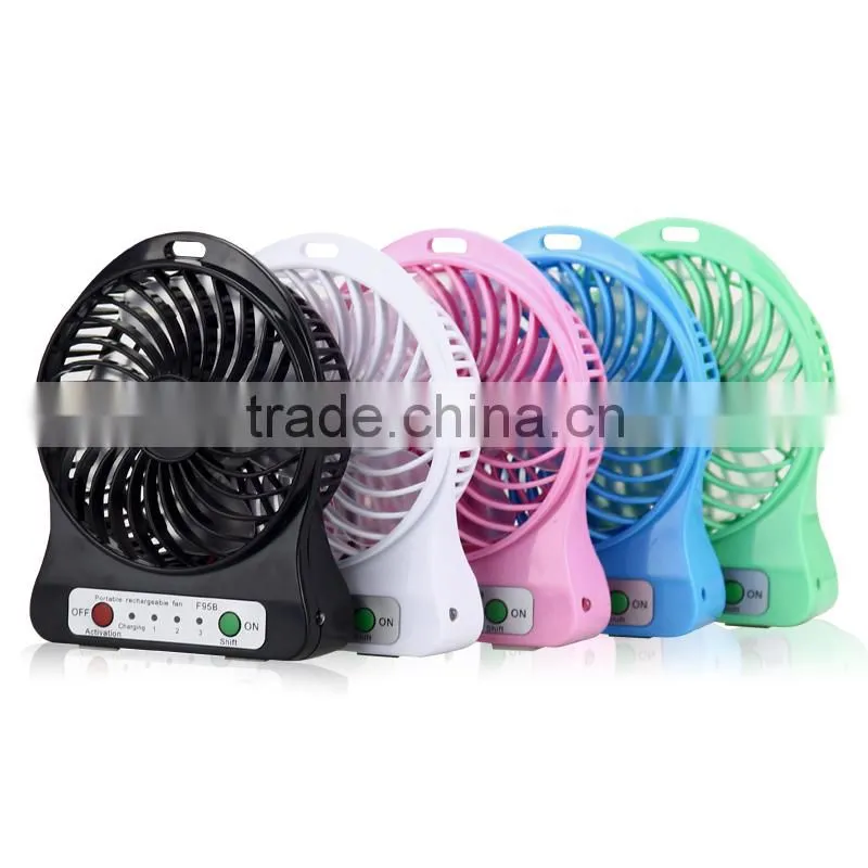 2015 Promotional mini usb fan with strong wind, rechargeable fan, portable mini fan