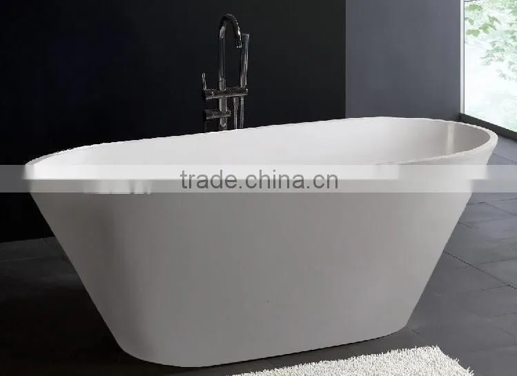 New product hotel bathroom project artificial stone bathtubs, freestanding bathtub,acrylic solid surface bathtub
