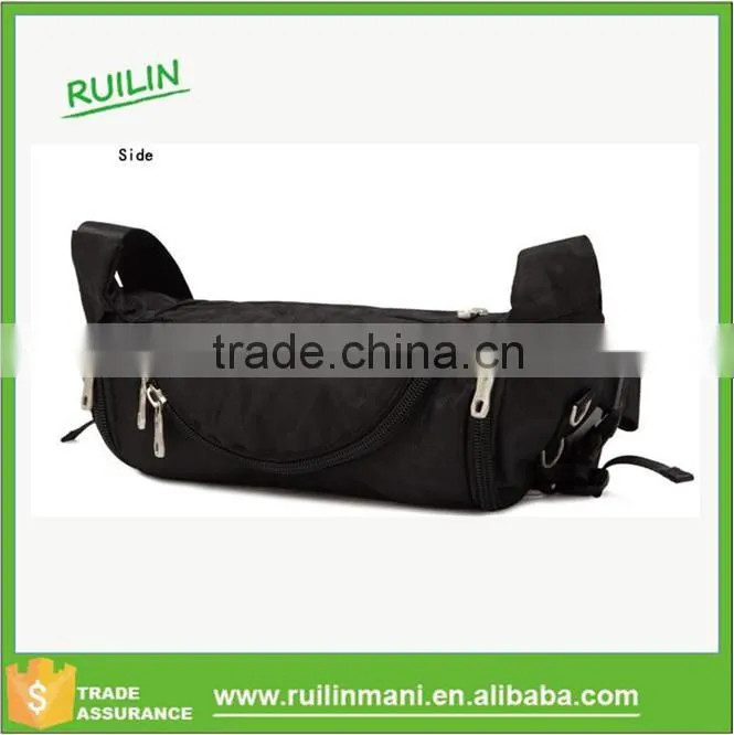 Single shoulder strap bag men big black bag fit belt single shoulder strap bag men