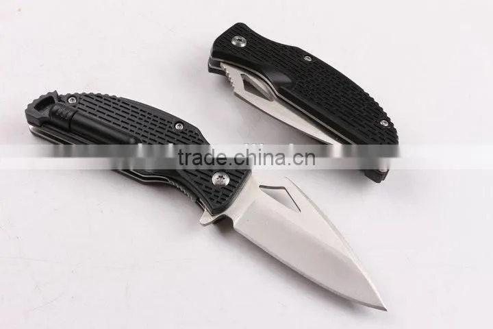 OEM multifunction 440 stainless steel blade camping knife with fire starter