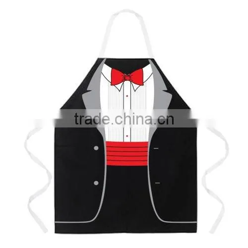 Attitude Apron Tuxedo Apron, Black