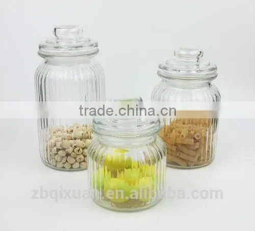 900ml Beautiful Glass Candy Jar with Lid