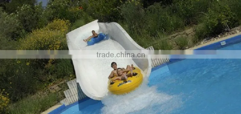 High quality family wide swimming pool water park slide for sale fiberglass