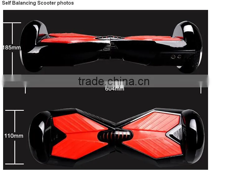 latest model 8 Inch 2 Wheel Self Balance Electric Standing Scooter With LED Light