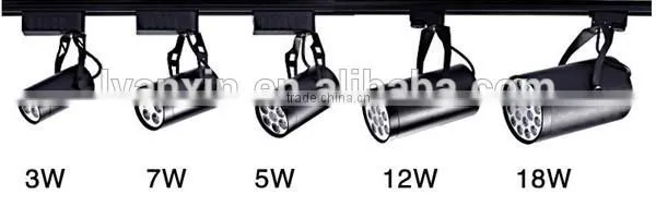led track light decoration use Mordern desighed 3W 5W 7W 9W 12W 15W 18W TRACK LIGHTING SPOT LIGHT