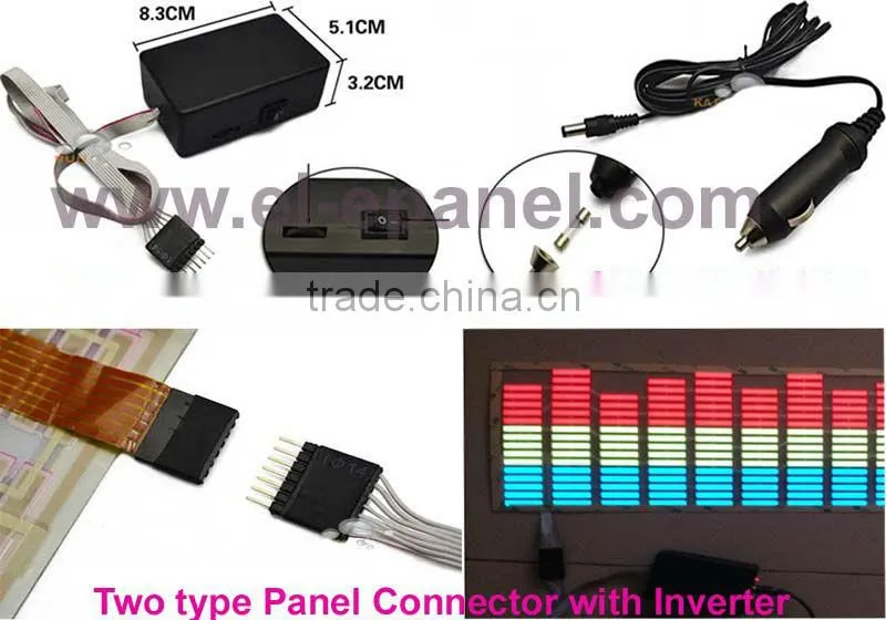 45x11cm Car Sticker Music Rhythm LED Flash Light Lamp Sound Activated Equalizer / car voice-activated music rhythm light