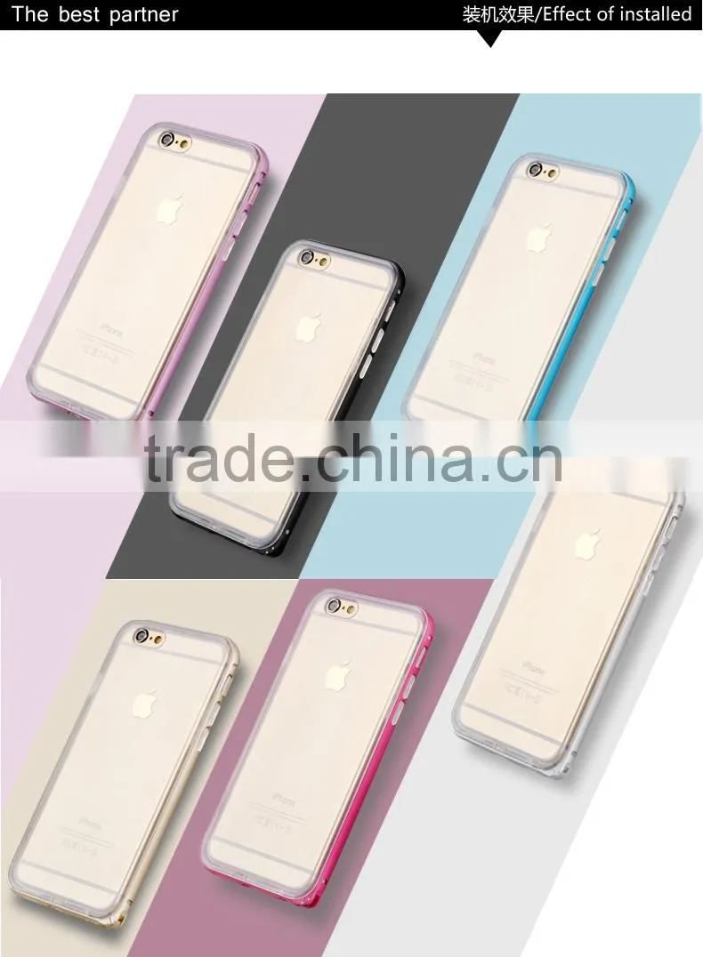 mobile phone case for iphone 6 plus, for iphone 6 plus tpu metal aluminum cover case