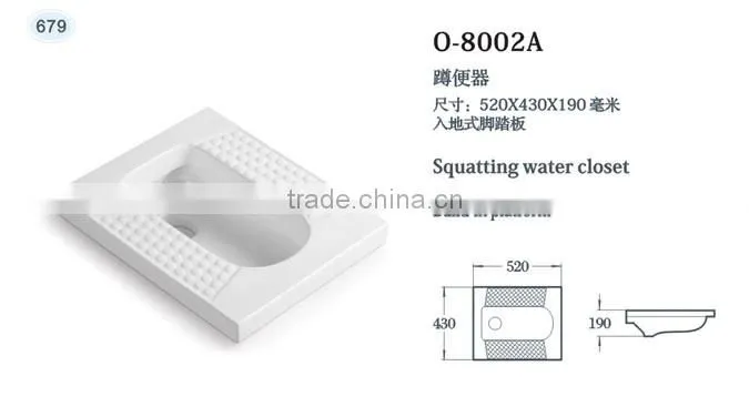 8002A Low price squatting water closet