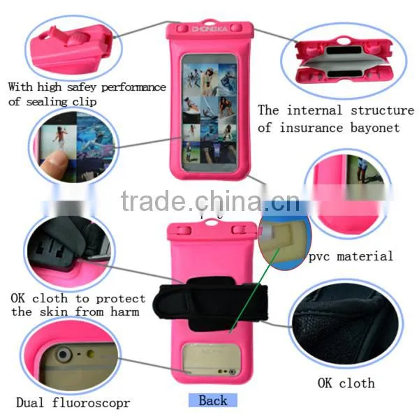 New clear waterproof smart phone bag waterproof cover for iPhone 6S