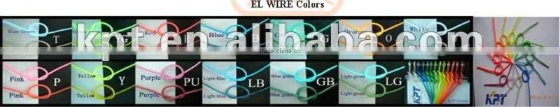 5.0mm kpt el wire icy-blue light neon luminescent rope