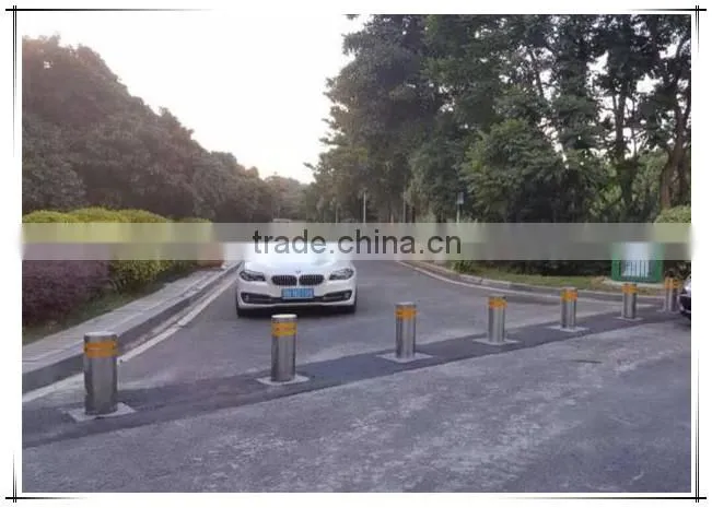 Full automatic school security anti collision bollards, rising kerb