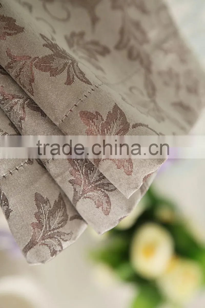 100% polyester fabric Jacquard Curtain Panel Grommet Drapes