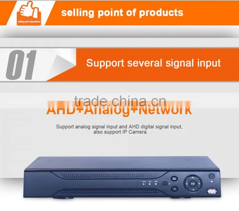 Tollar H.264 8CH AHD video recorder realtime and playback P2P 960P NVR h.264 professional dvr