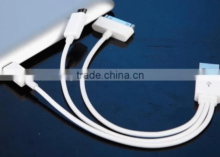 For IOS android multi-purpose 3 in 1 USB charging data cable