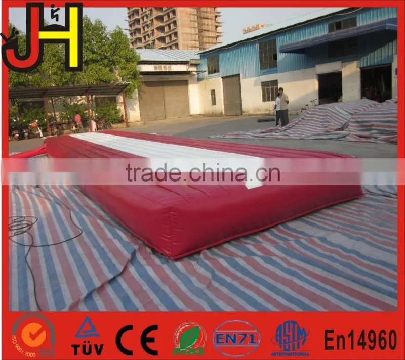 inflatable 12m tumble track, inflatable air mat for gymnastics