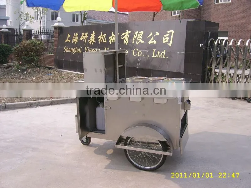 restaurant room bike food cart hotdog food cart beverage carts with bike wheels