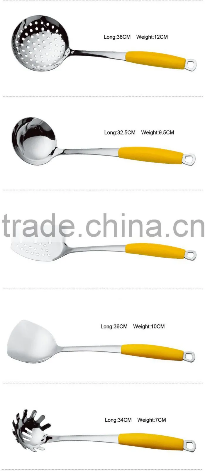 2015 high Quality cutlery kitchenware with Silica gel handle korean kitchen tools/modern kitchen designs 7PCS/SET S34