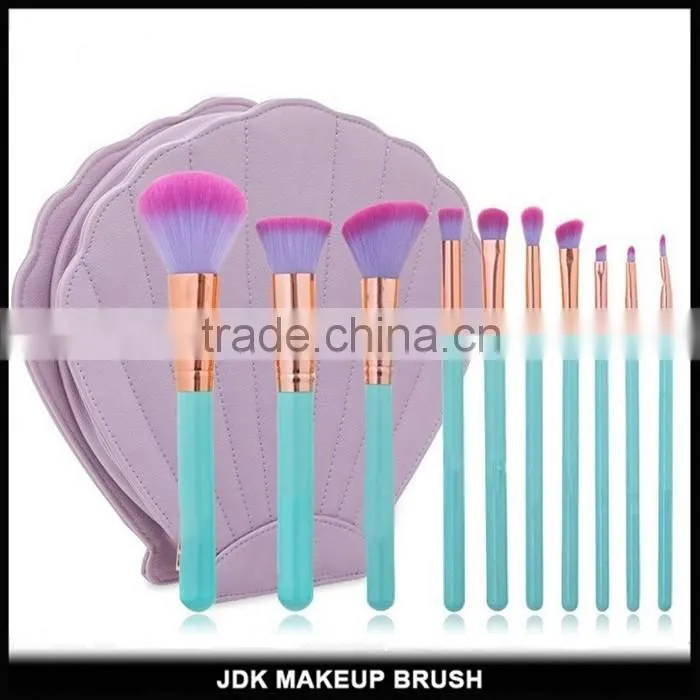 Hot sale Brush makeup set Shell shape cosmetic bag private label shell makeup brush set wholesale