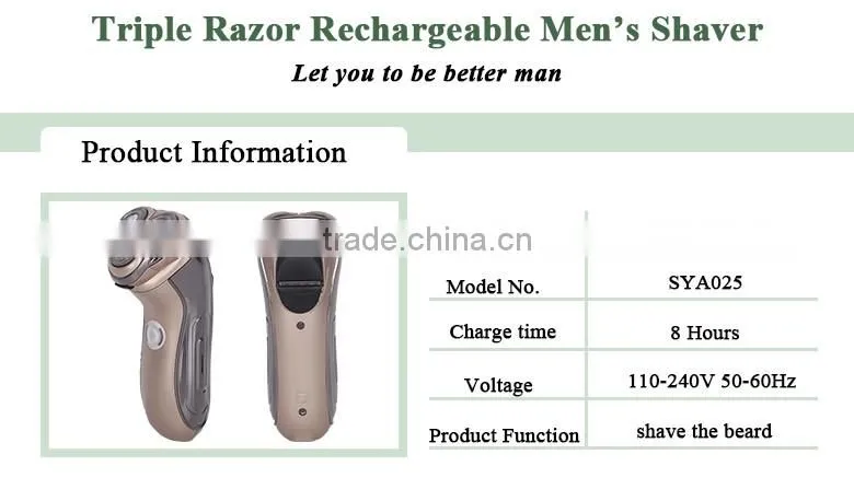 Professional Men shaver rotatory shaver3 blades
