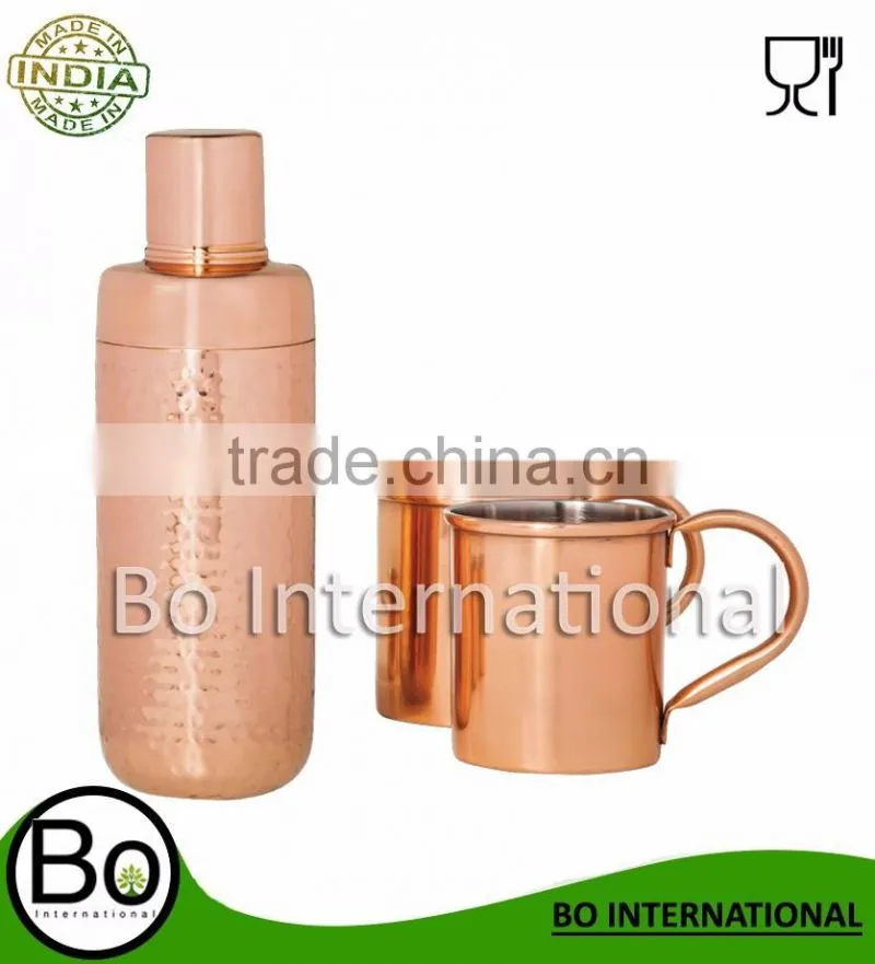 Copper Shaker and Moscow Mule Mug Set