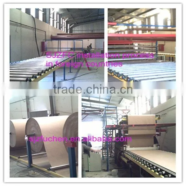 Automatic paper surfaced gypsum board production line