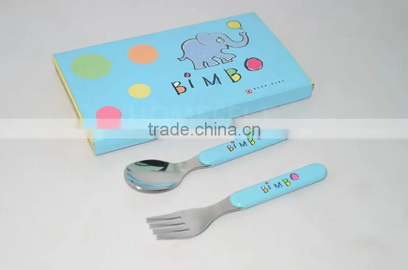 new products plastic handle flatware baby sets