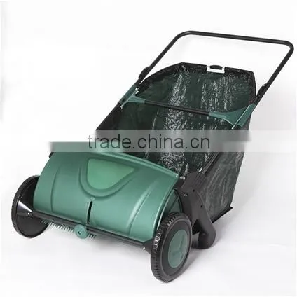 21 Inch Manual Hand Push Path Yard Lawn Garden Grass Leaf Sweeper