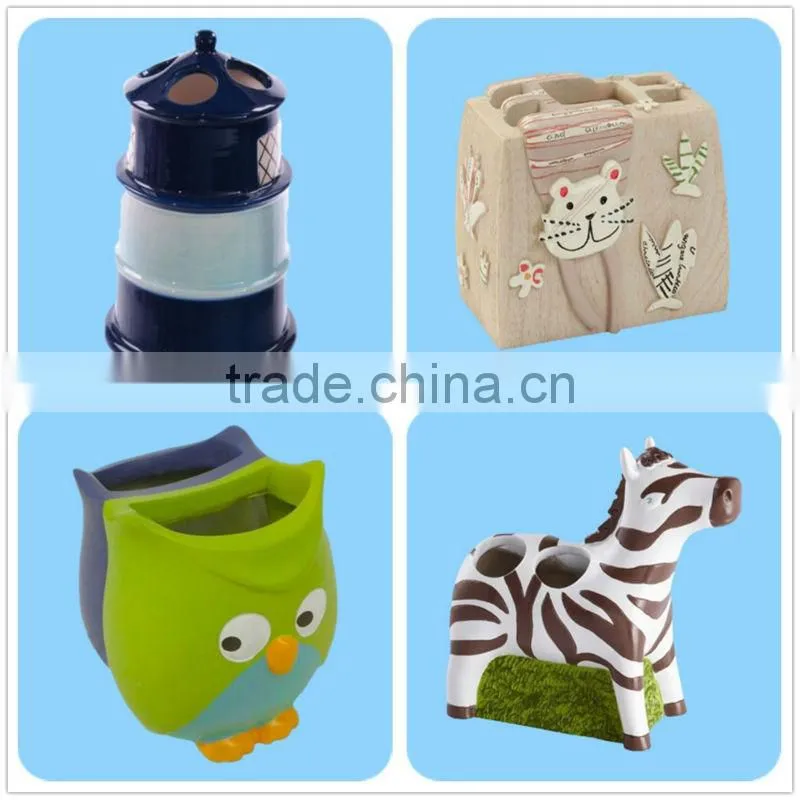Resin Shower Curtain Hooks Toothbrush Cup Holder