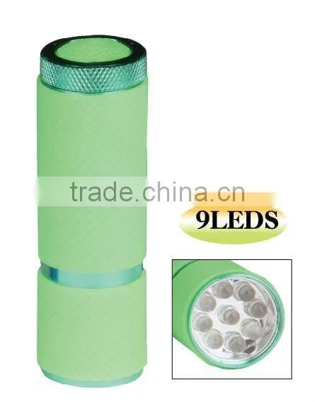 Super Bright Aluminum 9 Led Flashlight
