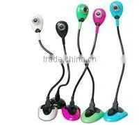 free driver Colorful flexible snake shape USB webcam ZU373