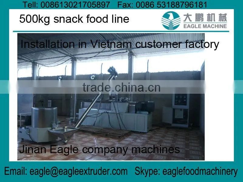 500kg corn snack food processing manufacturing line/plant in Vietnam