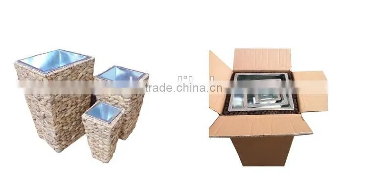 wholesale resin rattan woven large garden decor stackable planter
