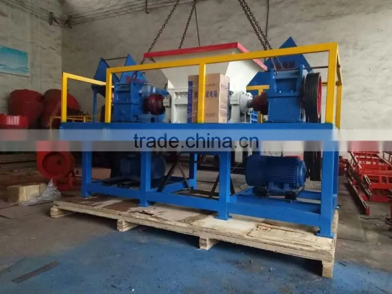 JT-400 Small model Double shaft Tire shredder machine with Low price