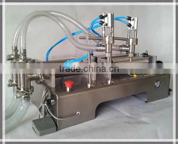 Quantitative 10-300ml Double Heads Pneumatic Unguent Tooth Paste Soy Filling Machine