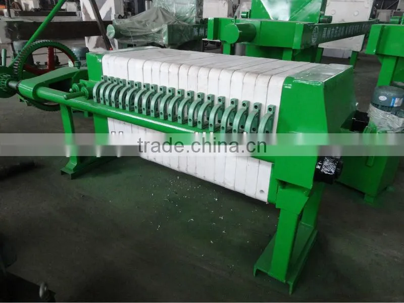 450 Manual Clamping PP Plate-frame Oil Filter press for cooking oil