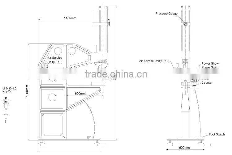 JULY metal sheet clinching machine of pneumatic machine