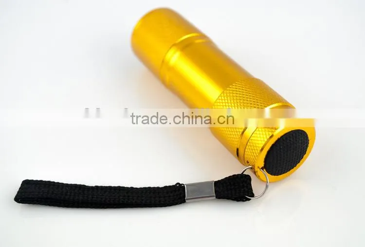 Ninghai Betion Electrical supply cheapest 3AAA Battery mini 9 LED torch aluminium led flashlight